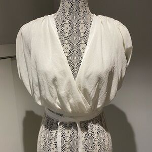 Zara wrap crop top in white S NWT